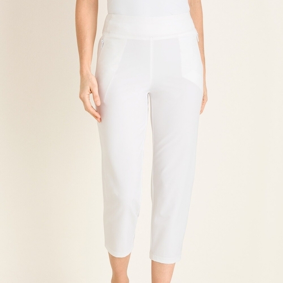 Chicos Zenergy Neema sz 00 us sz 2 white athletic pants pull on WP133 - Picture 1 of 7